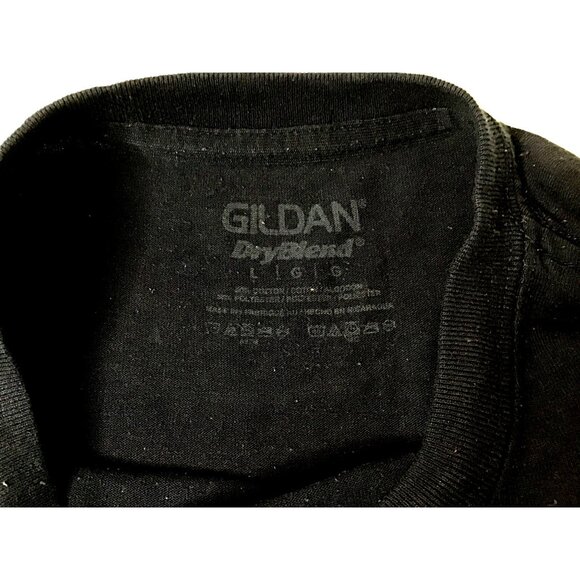 GILDAN- MENS FRONT GRAPHIC 100% COTTON SHORT SLEEVE T-SHIRT SIZE LARGE - Picture 3 of 8